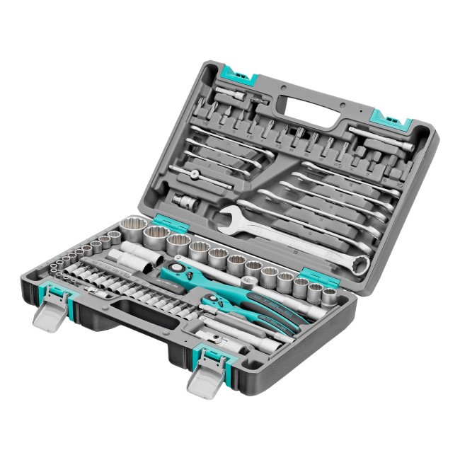 Набор инструментов 1/2", 1/4" 12 гранные головки 82 предмета Stels Набор инструментов 1/2", 1/4" 12 гранные головки 82 предмета Stels