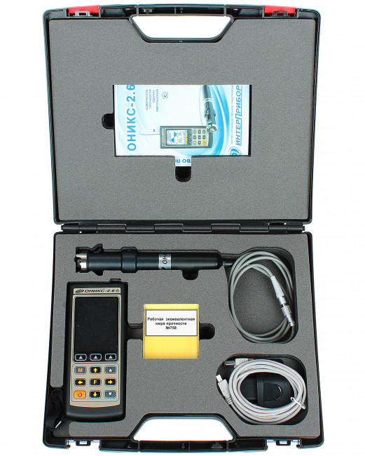 Измеритель прочности бетона ОНИКС-2.6ЛБ версия 1 со встроенным пирометром Измеритель прочности бетона ОНИКС-2.6ЛБ версия 1 со встроенным пирометром