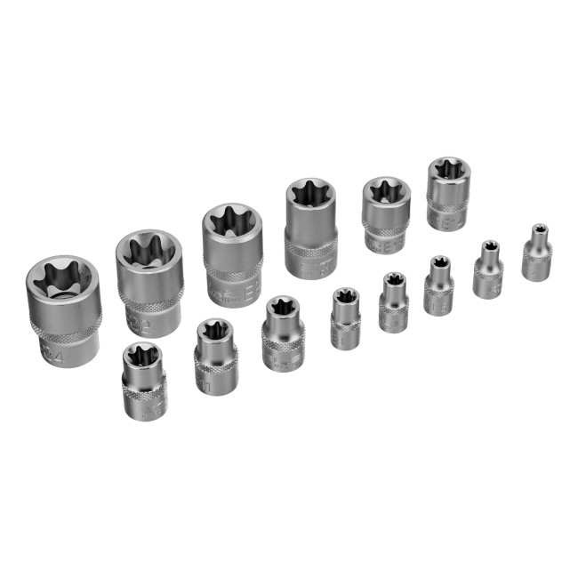 Набор головок Torx 1/4, 3/8, 1/2, 14 предметов Stels