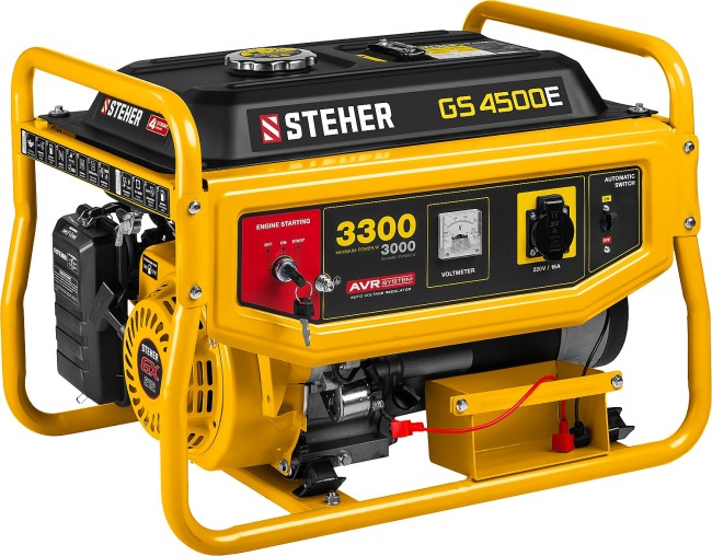 Бензиновый генератор с электростартером GS-4500E STEHER