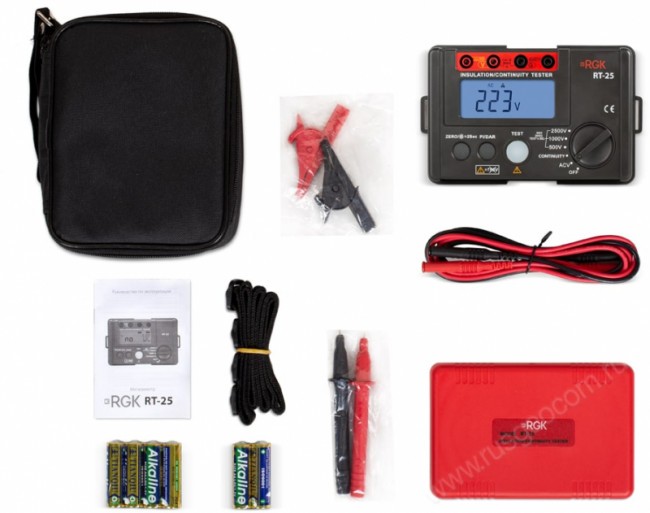 Цифровой мегаомметр RGK RT-25