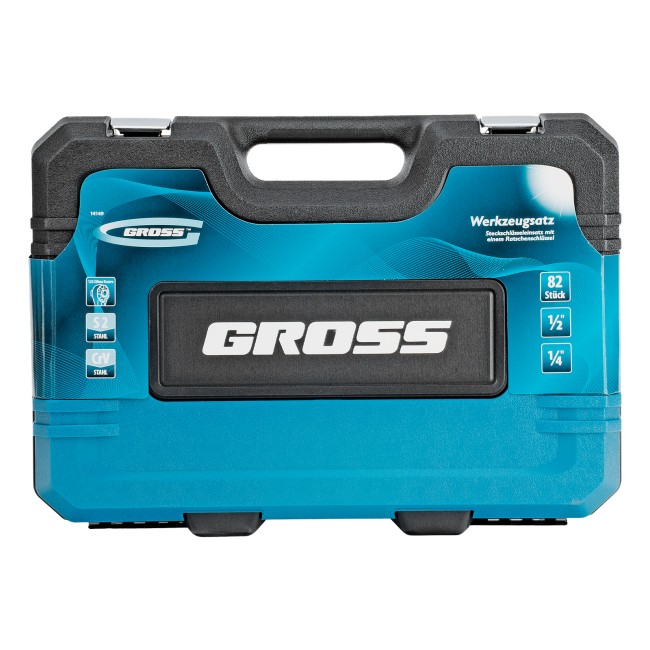 Набор инструментов 1/4", 1/2", CrV 82 предмета Gross