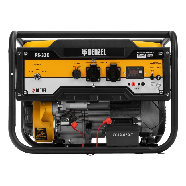 Генератор бензиновый PS-33E, 3.3 кВт Denzel