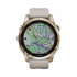 Часы Garmin Fenix 7S Sapphire Solar титановый кремово-золотой с светло-песочным силиконовым ремешком