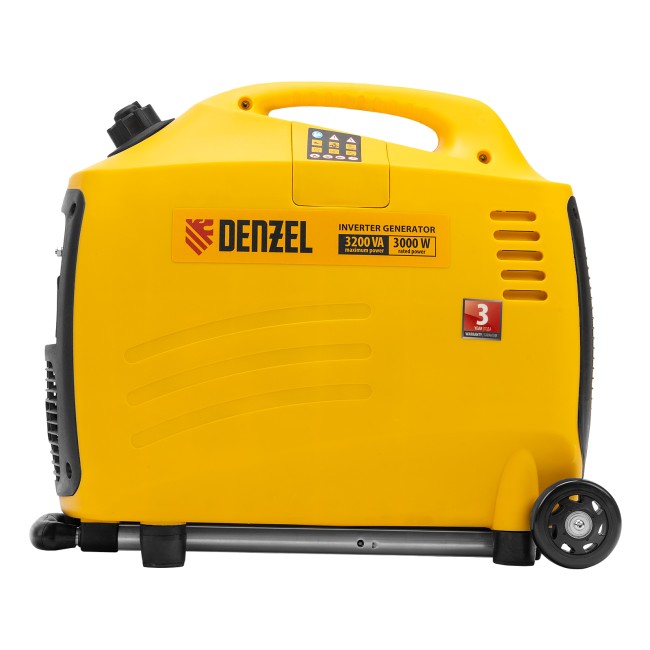 Генератор инверторный GT-3200iSE, 3.2 кВт, 230 В, бак 6 л, закрытый корпус, электростартер Denzel Генератор инверторный GT-3200iSE, 3.2 кВт, 230 В, бак 6 л, закрытый корпус, электростартер Denzel