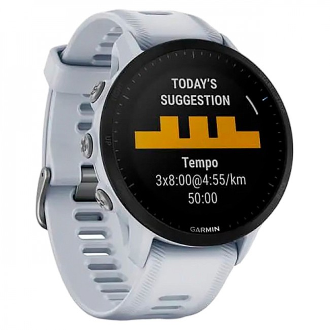Часы Garmin Forerunner 955 с белым ремешком