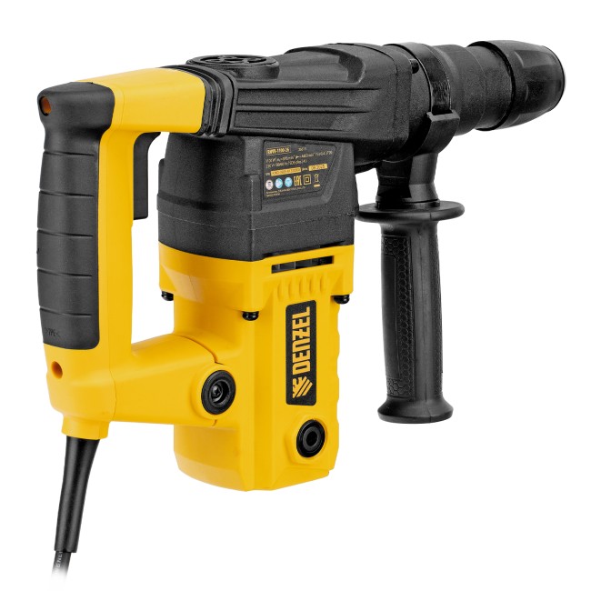 Перфоратор электрический RHVB-1100-26, SDS-plus, 1100 Вт, 4 Дж, 4 реж. Denzel Перфоратор электрический RHVB-1100-26, SDS-plus, 1100 Вт, 4 Дж, 4 реж. Denzel
