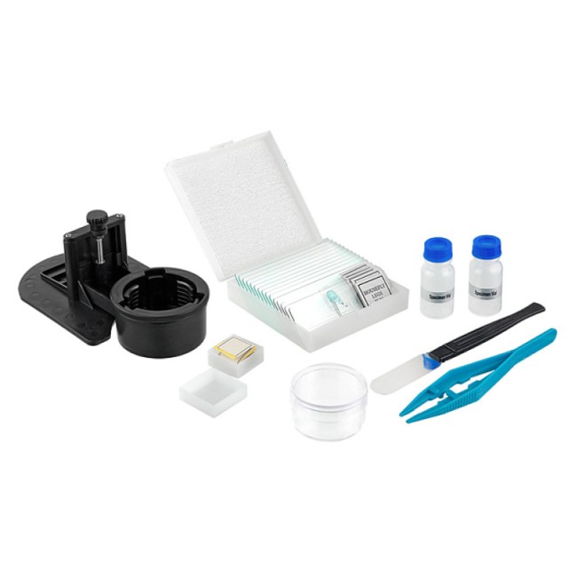 Микроскоп школьный Микромед Эврика 40x-320x инвертированный (лайм)