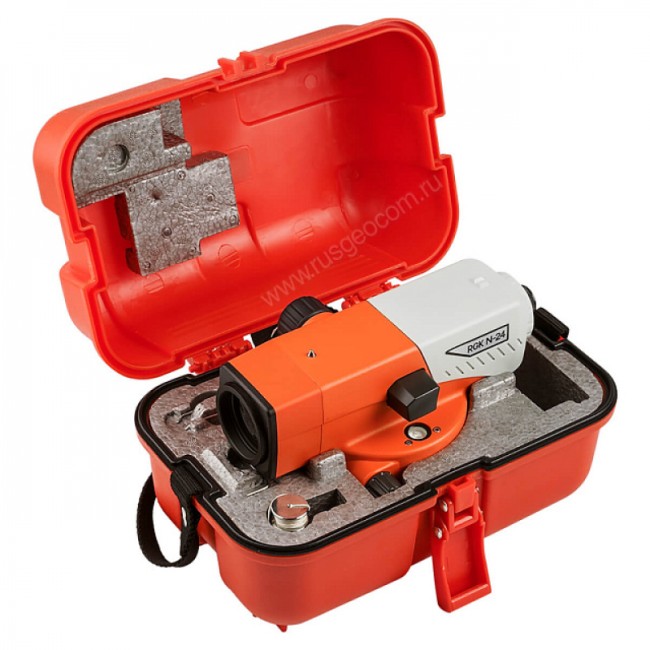 Комплект оптический нивелир RGK N-24 с поверкой + штатив S6-N + рейка AMO S5 Комплект оптический нивелир RGK N-24 с поверкой + штатив S6-N + рейка AMO S5