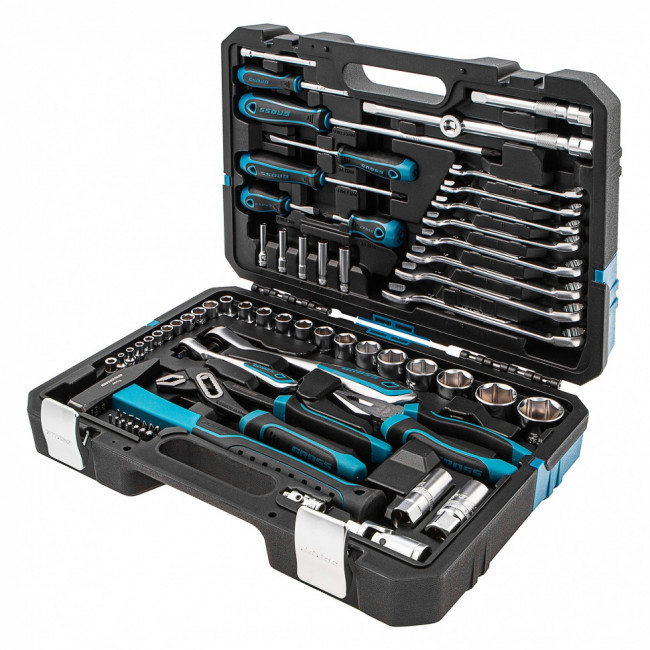 Набор инструментов 1/4", 1/2" CrV 76 предметов Gross Набор инструментов 1/4", 1/2" CrV 76 предметов Gross