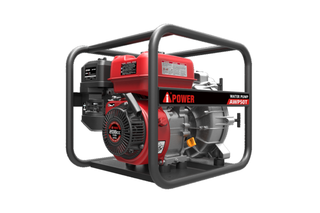 Бензиновая мотопомпа для грязной воды A-iPower AWP50T