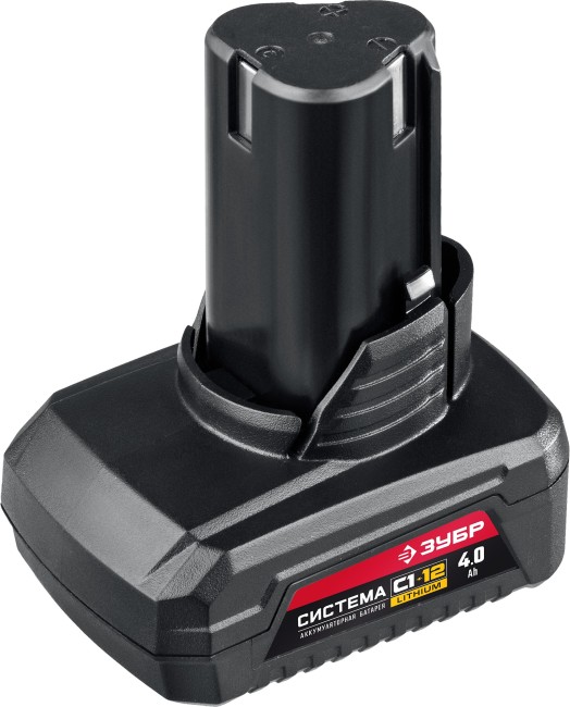 Аккумуляторная батарея АКБ-С1-12-4 ЗУБР С1-12, 12 В, 4.0 Ач