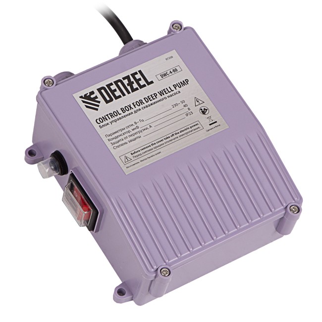 Скважинный насос DWC-4-80, центробежный, диаметр 4", 1500 Вт, 5700 л/ч, напор 80 м Denzel Скважинный насос DWC-4-80, центробежный, диаметр 4", 1500 Вт, 5700 л/ч, напор 80 м Denzel