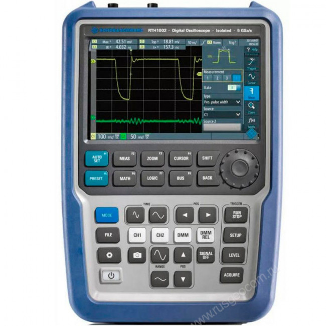 Портативный осциллограф Rohde Schwarz RTH1002 PLUS, 2 канала, 200 МГц, мультиметр, изолированные входы, беспроводной доступ Портативный осциллограф Rohde Schwarz RTH1002 PLUS, 2 канала, 200 МГц, мультиметр, изолированные входы, беспроводной доступ