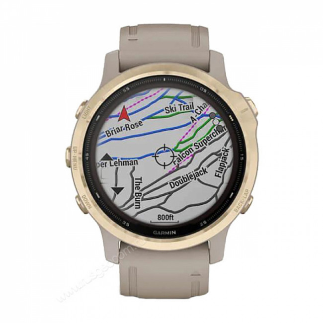 Часы Garmin Fenix 6S Pro Solar золотистый с песочным ремешком Часы Garmin Fenix 6S Pro Solar золотистый с песочным ремешком