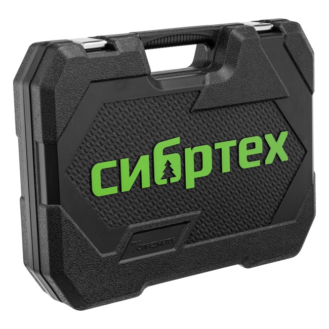 Набор инструментов 1/2", 1/4" 76 предметов Сибртех