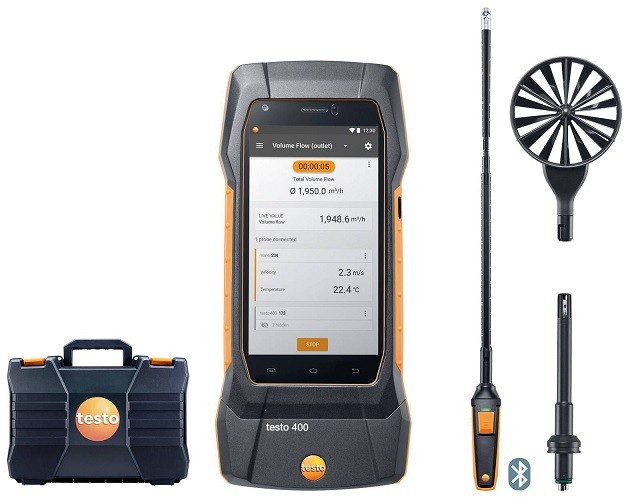 Комплект Testo 400 для вентиляции с зондом-крыльчаткой 16 мм