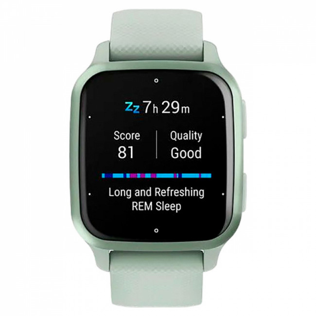 Часы Garmin Venu Sq 2 цвета мяты и безелем мятного цвета