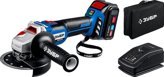 УШМ бесщеточная AB-125-41 ЗУБР 1 АКБ