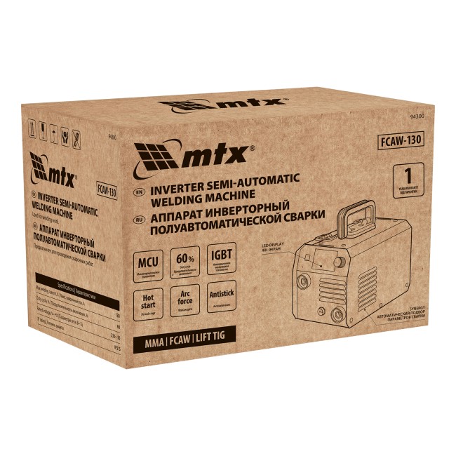 Аппарат инвертор. полуавтомат. cварки FCAW-130, 130 А, ПВ 60% MTX