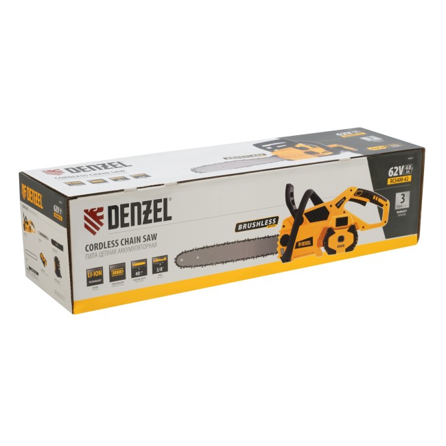 Пила цепная аккумуляторная RCS 400-62 Denzel Пила цепная аккумуляторная RCS 400-62 Denzel