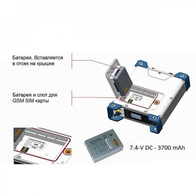 Комплект ГНСС-приемника Руснавгеосеть Фаза 2 со встроенным радиомодулем Комплект ГНСС-приемника Руснавгеосеть Фаза 2 со встроенным радиомодулем