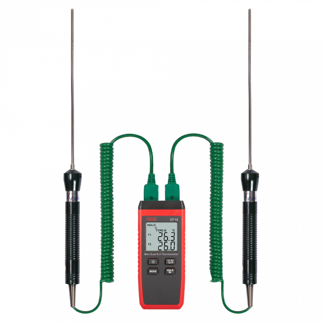Термометр RGK CT-12 с погружными зондами температуры TR-10W
