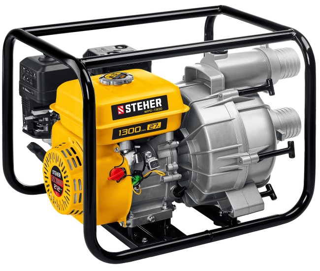 Мотопомпа бензиновая для грязной воды WPD-1300 STEHER