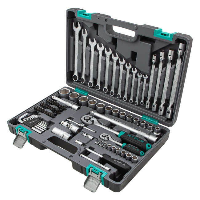Набор инструментов 1/2", 1/4", CrV 88 предметов Stels