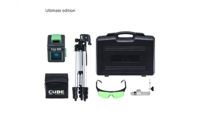 Лазерный уровень ADA Cube 360 Green Ultimate Edition Лазерный уровень ADA Cube 360 Green Ultimate Edition