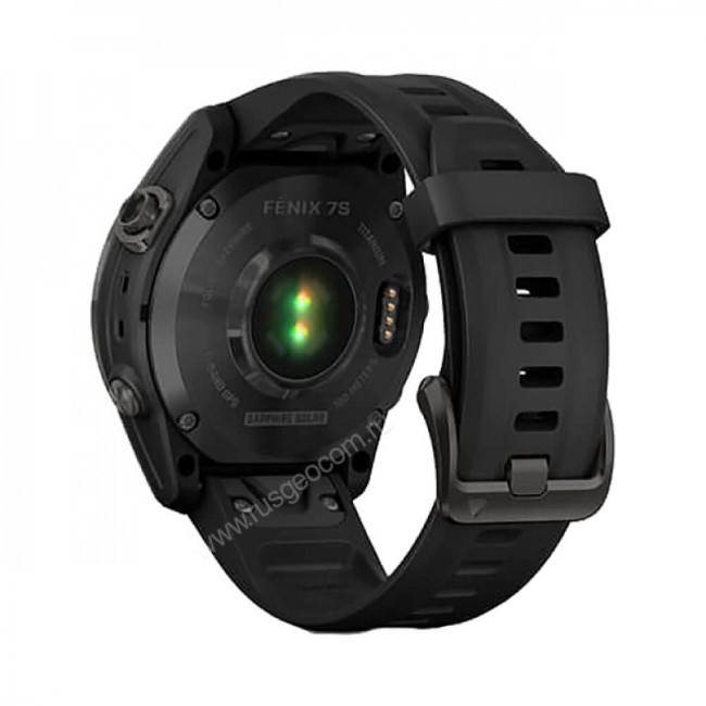 Часы Garmin Fenix 7S Sapphire Solar титановый угольно-серый DLC с силиконовым ремешком Часы Garmin Fenix 7S Sapphire Solar титановый угольно-серый DLC с силиконовым ремешком