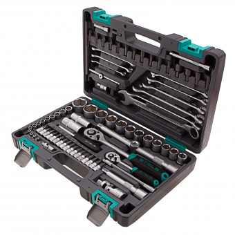 Набор инструментов 1/2", 1/4", CrV 82 предмета Stels Набор инструментов 1/2", 1/4", CrV 82 предмета Stels