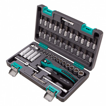 Набор инструментов 1/4", Cr-V 47 предметов Stels Набор инструментов 1/4", Cr-V 47 предметов Stels